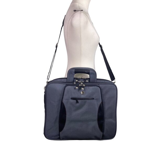 Targus Men’s Blue Nylon With Multiple Compartments Slim Briefcase Laptop Bag - Picture 8 of 13